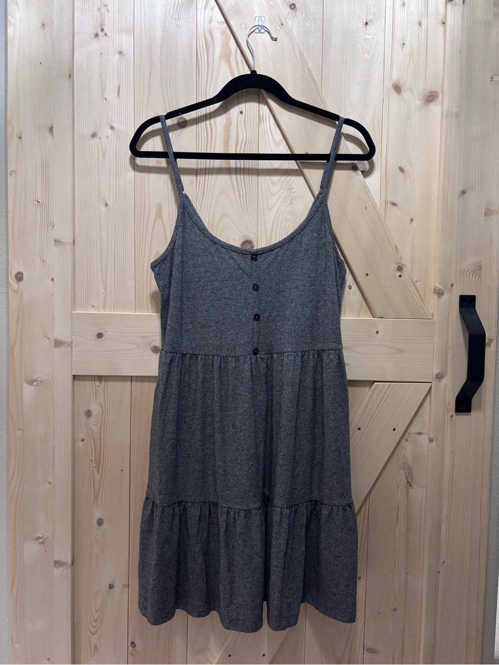 wild fable Grey Tiered Spaghetti Strap Mini Dress